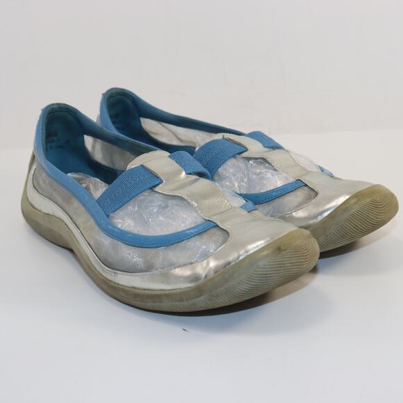 NikeLab G Series Metallic Silver Blue Flats Size 6.5 - Picture 1 of 6